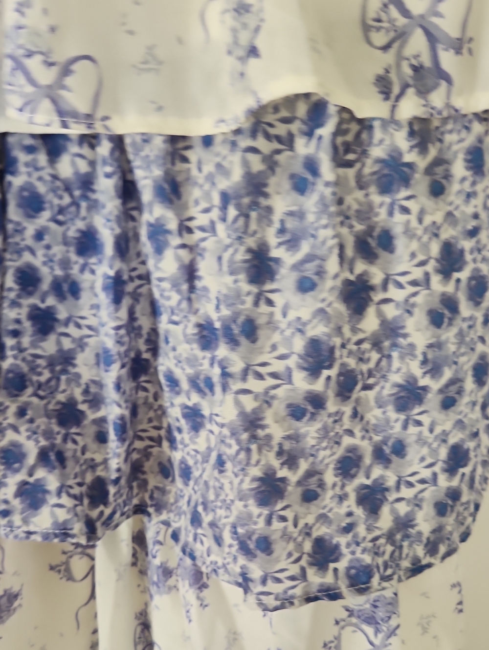 NWT, Long Blue And White Skirt, Small - Picture 3 of 7